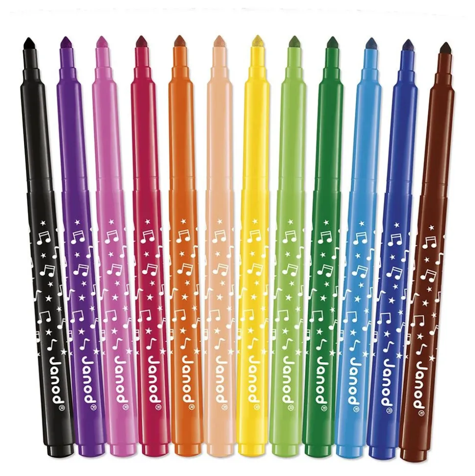 Set de 12 feutres longue durée