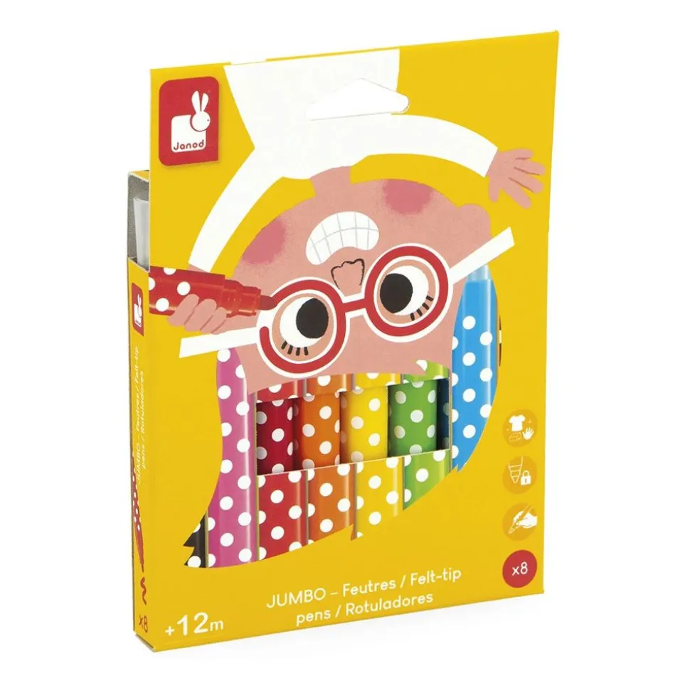 Set de 8 gros feutres jumbo