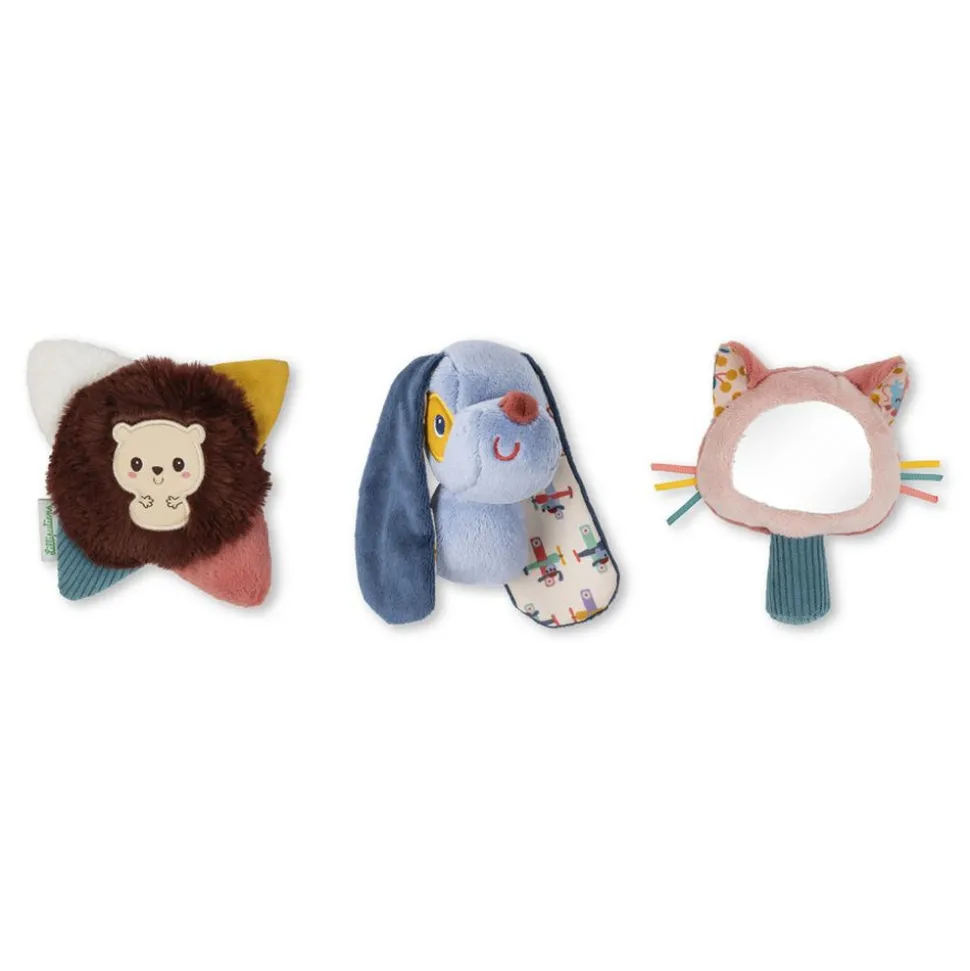 Set de 3 hochets sensoriels jules le chien