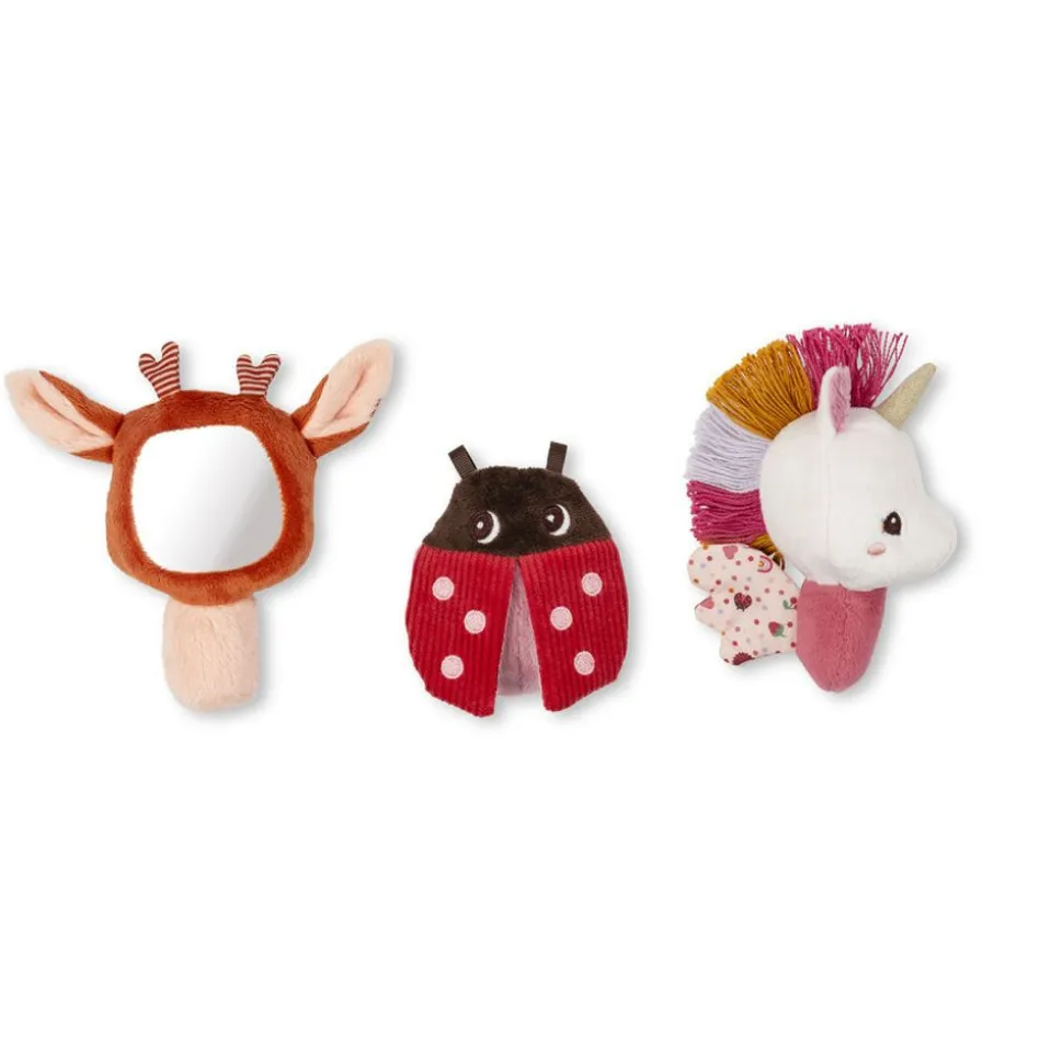 Set de 3 hochets sensoriels lena la licorne