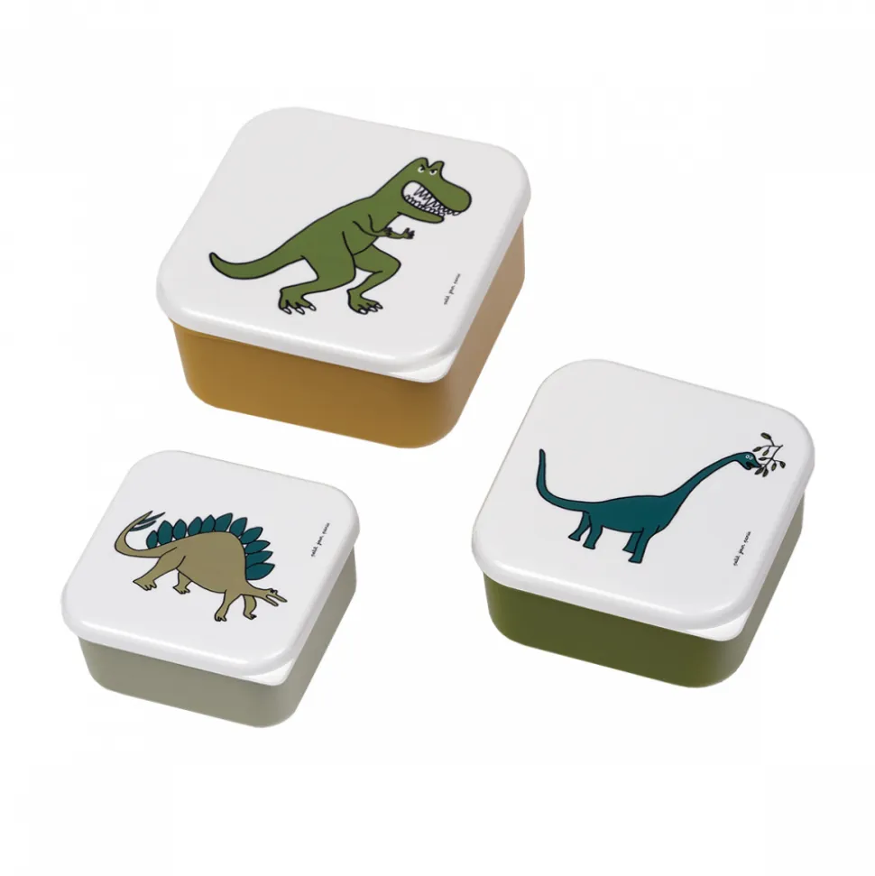 Set de 3 lunch box dinosaure