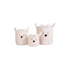 Set de 3 paniers de rangement teddy écru