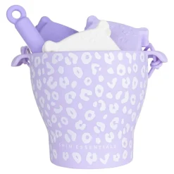 Set de plage silicone - léopard lila
