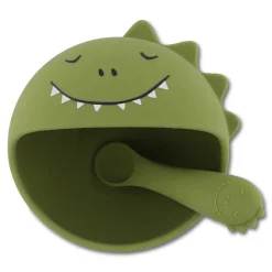 Set premier repas bébé en silicone - mr. dino