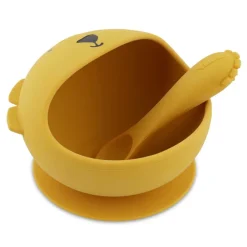 Set premier repas bébé en silicone - mr. lion
