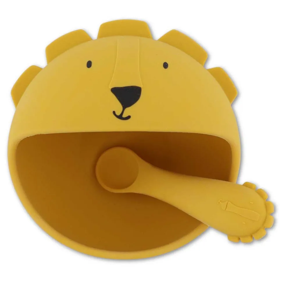Set premier repas bébé en silicone - mr. lion