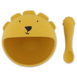 Set premier repas bébé en silicone - mr. lion
