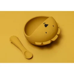 Set premier repas bébé en silicone - mr. lion