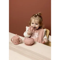 Set premier repas bébé en silicone - mrs. cat