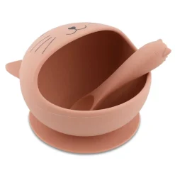 Set premier repas bébé en silicone - mrs. cat