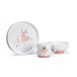 Set vaisselle 3 pièces en porcelaine la petite école de danse