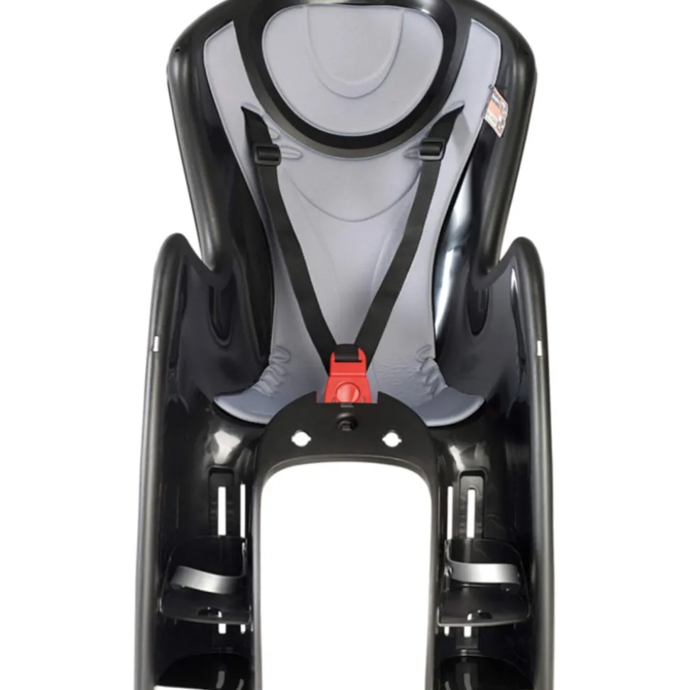 Siège arrière de vélo pour bébé noir et gris