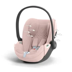 Siège auto cloud t i-size tissu plus peach pink