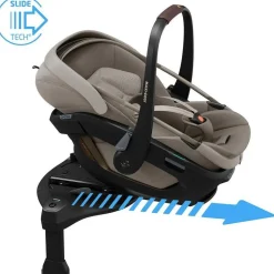 Siège auto coral slide pro oak truffle avec base