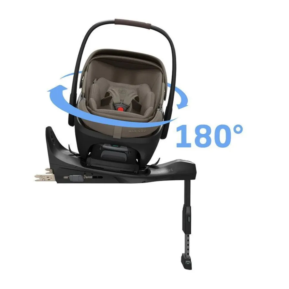 Siège auto coral slide pro oak truffle avec base