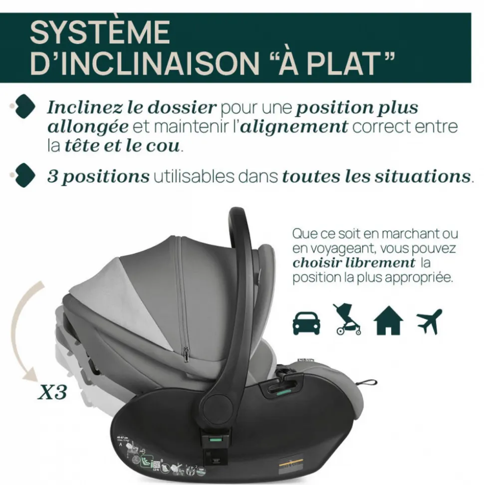Siège-auto first seat recline i-size lunar rock