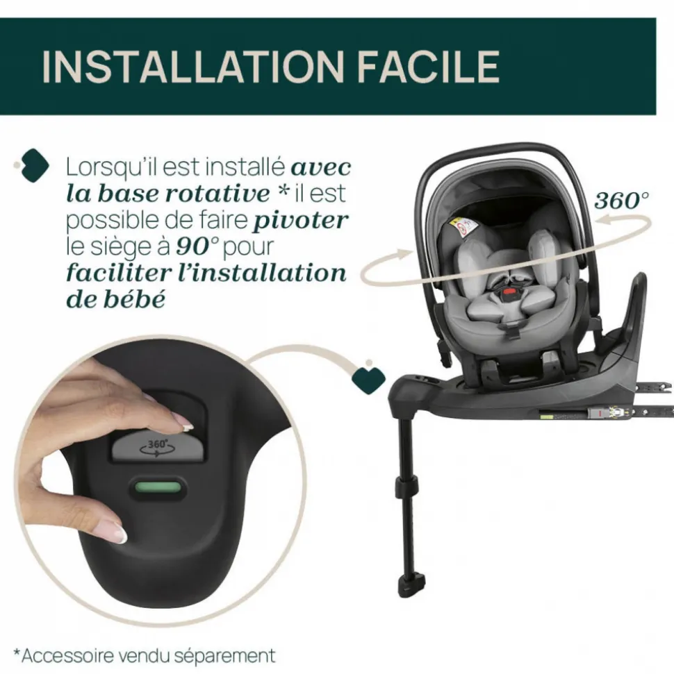 Siège-auto first seat recline i-size lunar rock