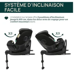 Siège auto fullseat 360 i-size avec base black satin