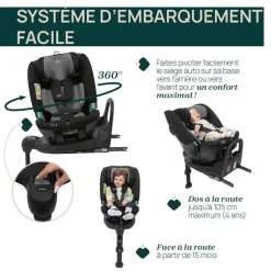 Siège auto fullseat 360 i-size black satin