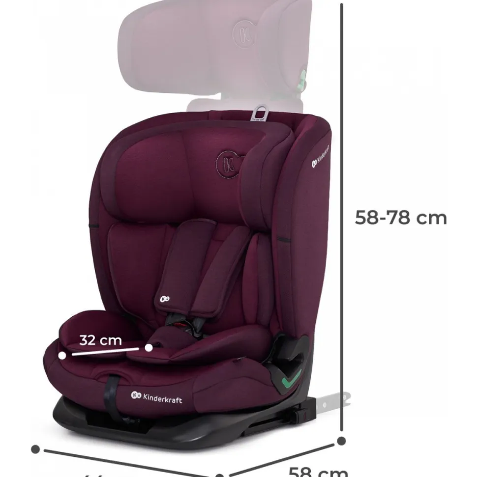 Siège auto oneto3 i-size bordeaux