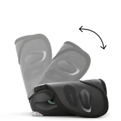 Siège auto pliable i-size solution g2 i-fix tissu plus moon black