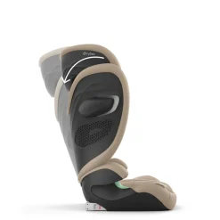 Siège auto pliable i-size solution g2 i-fix tissu plus almond beige