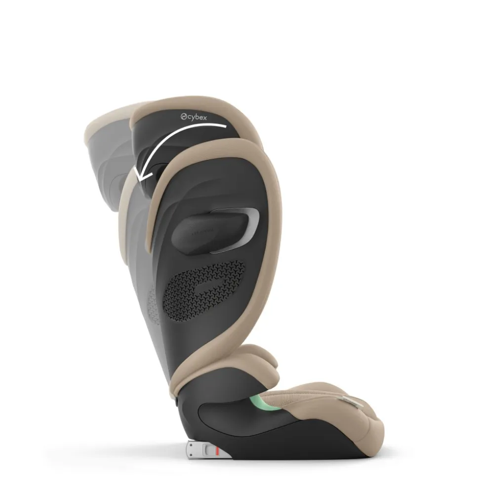 Siège auto pliable i-size solution g2 i-fix tissu plus almond beige