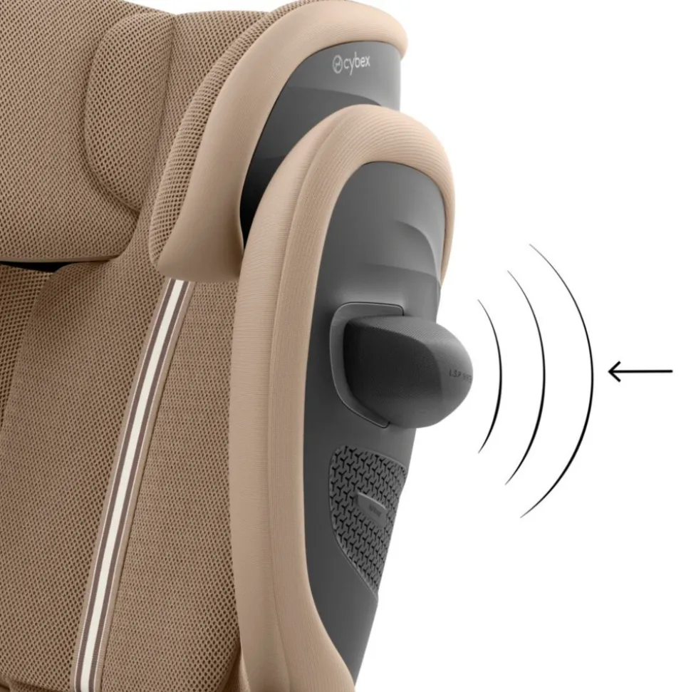 Siège auto pliable i-size solution g2 i-fix tissu plus almond beige