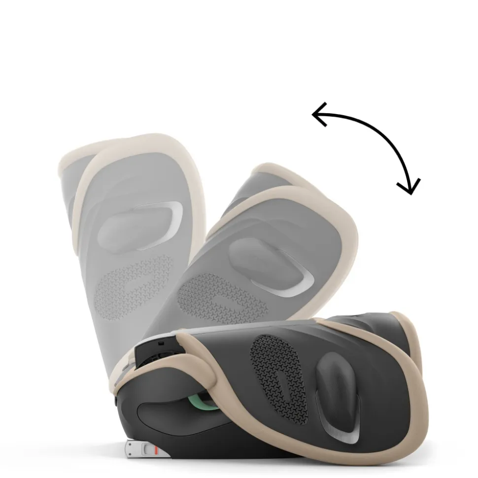 Siège auto pliable i-size solution g2 i-fix tissu plus almond beige