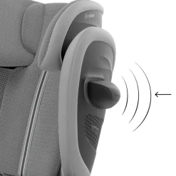 Siège auto pliable i-size solution g2 i-fix tissu plus stone grey
