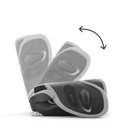 Siège auto pliable i-size solution g2 i-fix tissu plus stone grey
