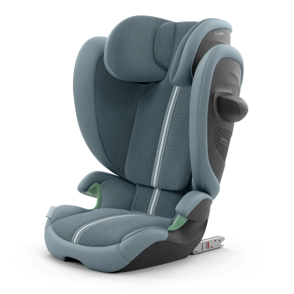 Siège auto pliable i-size solution g2 i-fix tissu plus stormy blue