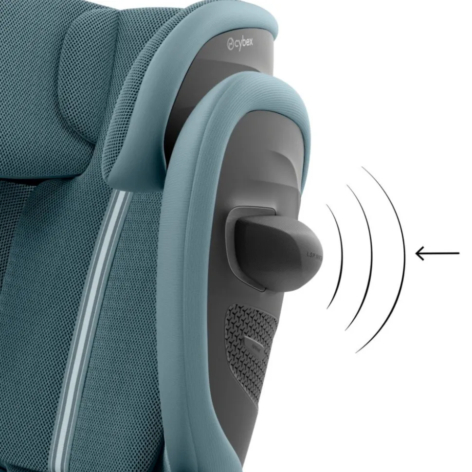 Siège auto pliable i-size solution g2 i-fix tissu plus stormy blue