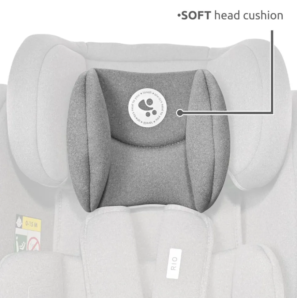 Siège auto rio 76-150 cm isofix gris