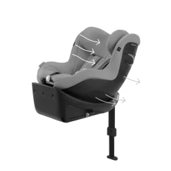 Siège auto sirona gi i-size tissu plus stone grey avec base intégrée