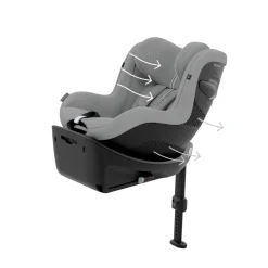 Siège auto sirona g3 i-size rotatif tissu plus stone grey