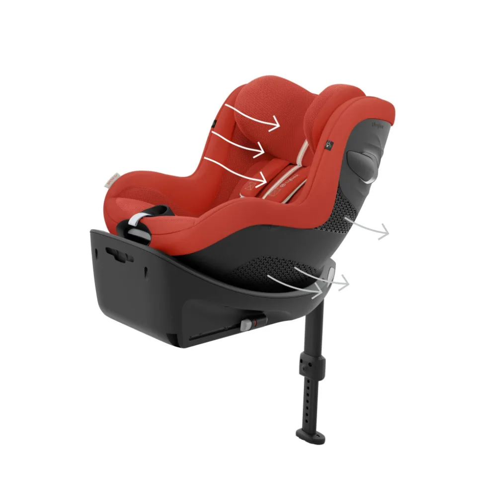 Siège auto sirona g i-size tissu plus hibiscus red