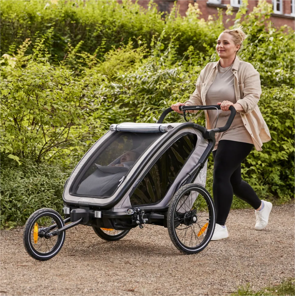 Siège bébé pour remorque de vélo baby lounger 2 grey