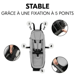 Siège bébé pour remorque de vélo baby lounger 2 grey