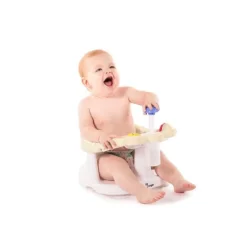 Siège de bain bébé sécurisé avec jouets intégrés dune