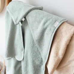Sortie de bain enfant vert sauge