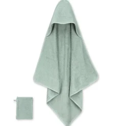 Sortie de bain enfant vert sauge