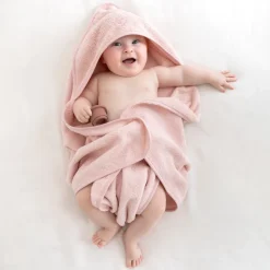 Sortie de bain enfant vieux rose