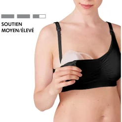 Soutien-gorge d'allaitement 3-en-1 xxl noir
