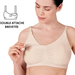 Soutien-gorge d'allaitement 3-en-1 s chair