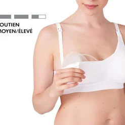 Soutien-gorge d'allaitement 3-en-1 l blanc