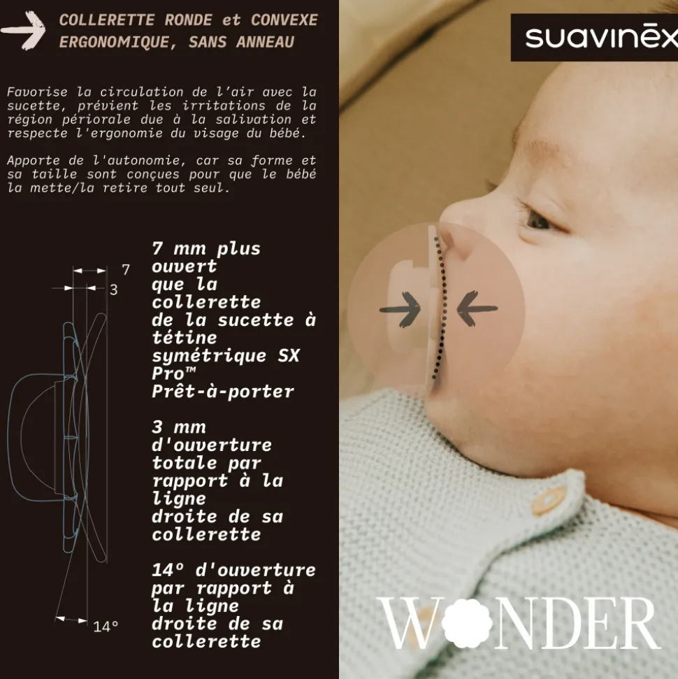 Sucette réversible sx pro wonder mist lavander 6/18 mois
