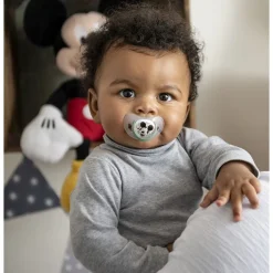 2 sucettes physiologiques silicone +18 m mickey
