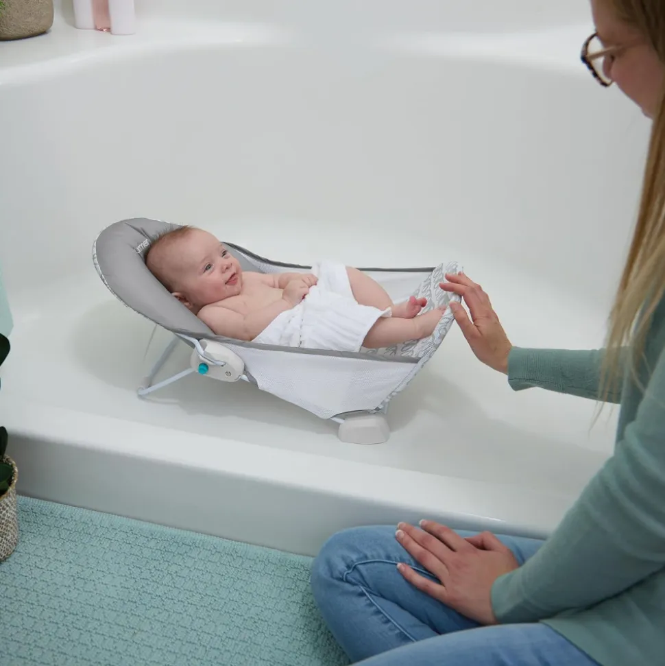 Support de bain bébe à 2 position, gris