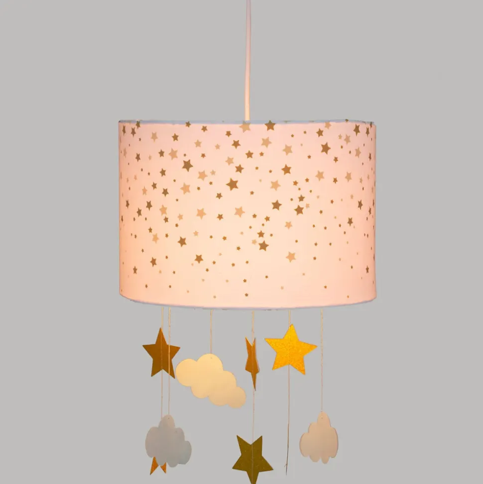 Suspension enfant ø30 cm blanc et ocre